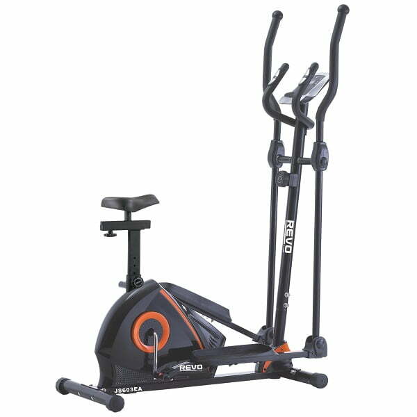 Revo JS603EA Magnetic Elliptical Trainer & Upright Bike – 2-in-1 Exercise Machine for Full Body Workout, Home Gym Fitness Machine with LCD Display & 8 Resistance Levels