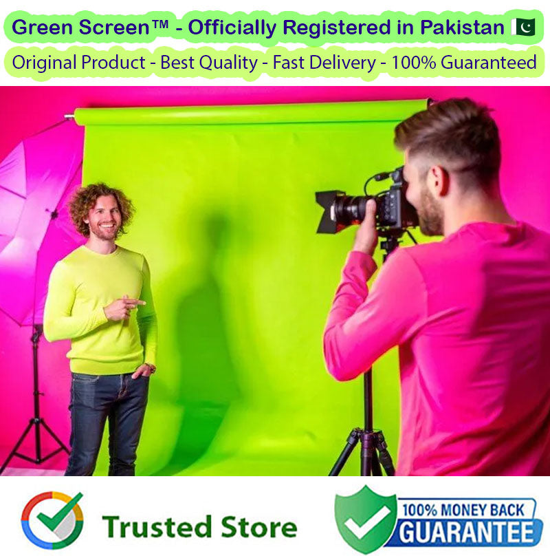 Aflatoon Studio Green Screen Chromakey in All Sizes Small to Large Video Background Removing Green Backdrop Ultra key Chroma key - Sheet only - with Adhesive Wall Clips - Size Variation 3ft, 5ft, 8ft, 10ft
