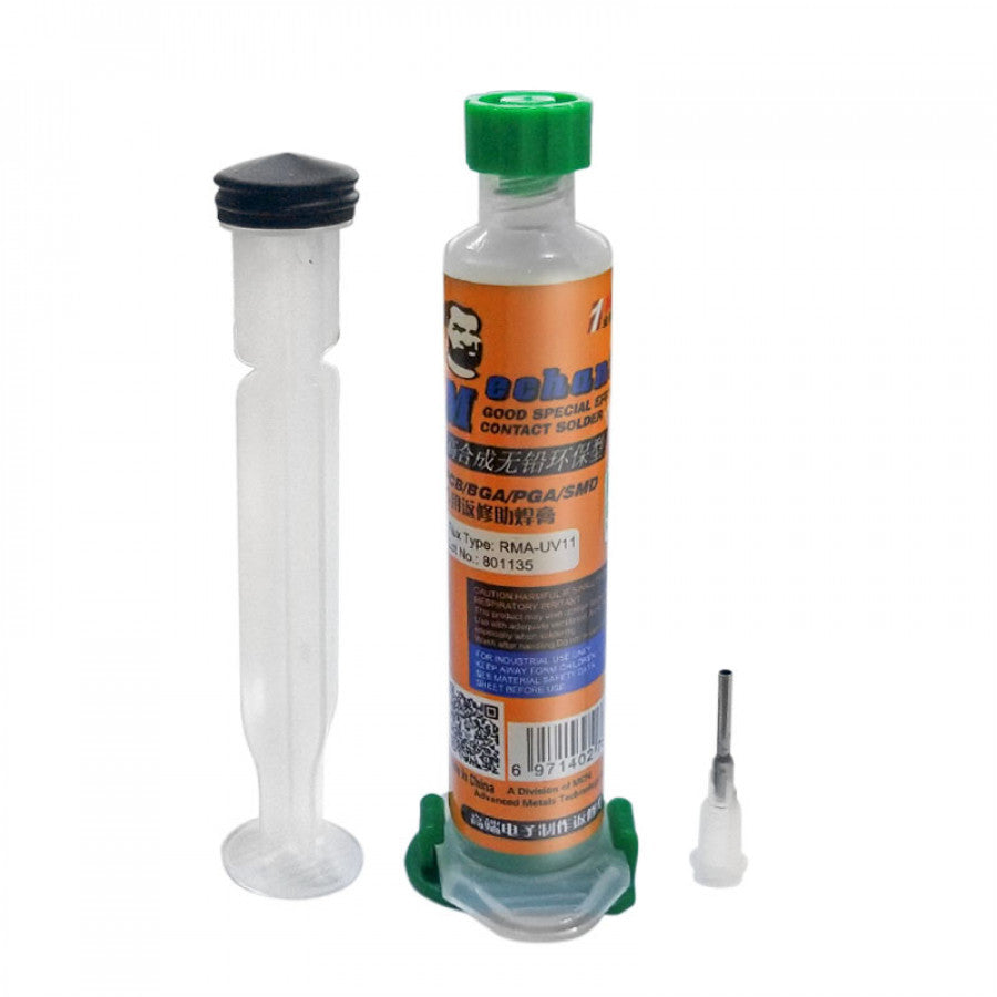 Flux Paste Mechanic RMA-UV11, (halogen-free, 10 ml)