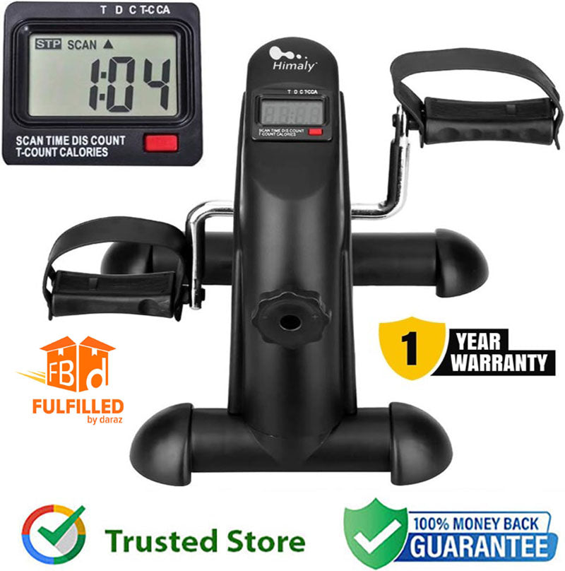 Mini Exercise Bike Exercise  Cycle Compact Under Desk Pedal Bike Pedal Cycle Exerciser for Arms and Legs with LCD Screen, Portable Foot Cycle, Digital Monitor, Step Tracker, and Adjustable Tension Knob