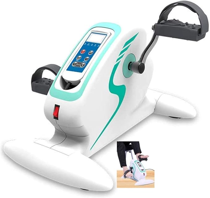 Automatic Electric Pedal Exerciser for Elderly & Bedridden – Electric Excercise Bike Automatic Paddle Bike Automative Excercise Bike Remote Control, Silent Rehab Trainer for Legs & Arms, LCD Display & Hand Support Legs Excercise Electric Paddle Excerciser