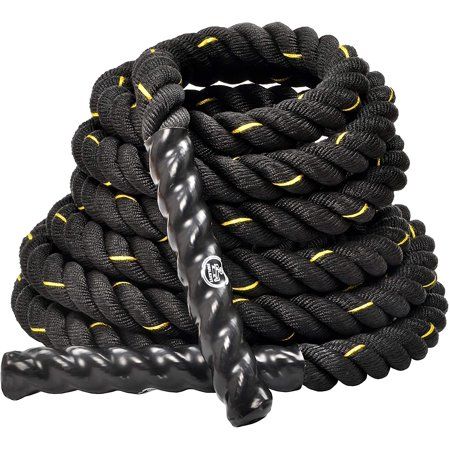 Poly Dacron Battle Rope for Home Gym Strength Training & Outdoor Workouts - Battle Exercise Training Rope