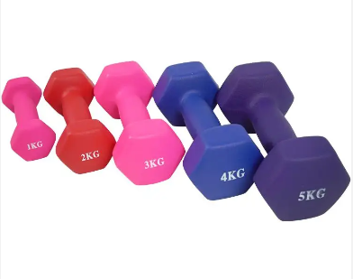 Vinyl Dumbbells Set for Yoga - Pair of Weight 5kg)