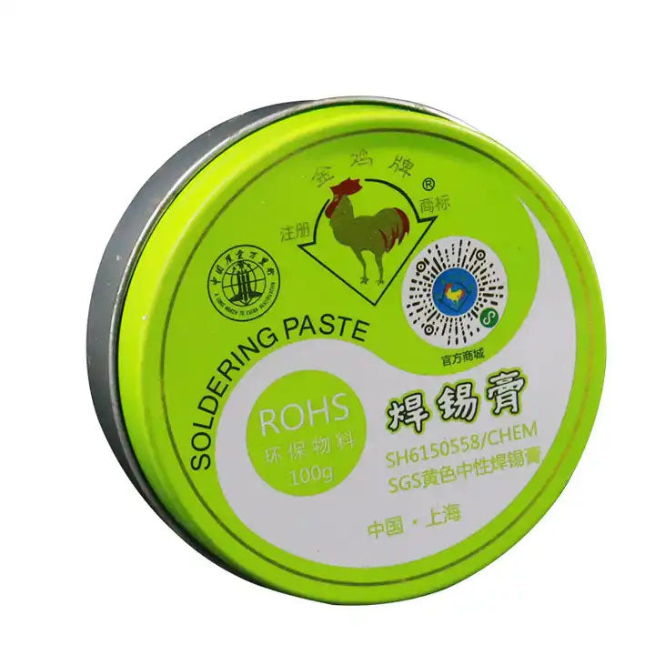 100g Golden Rooster Rosin Flux Paste for Electric Soldering Iron, Welding, and Soldering Applications - Solder Paste Flux with Soldering Rosin for Efficient Soldering and Welding Results